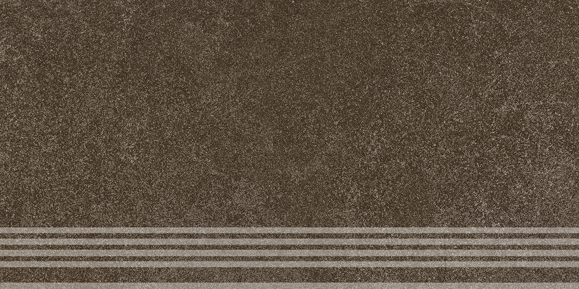 Керамическая ступень Kerama Marazzi Руссильон коричневый темный матовый обрезной 30x60x0,9