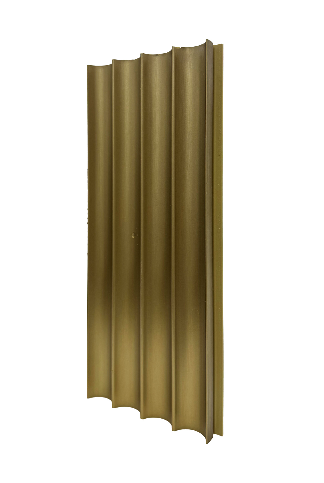Бамбуковая панель Bonaparte рифленая Wave gold metal 2800*100*15 (1шт=0,28 кв.м.)