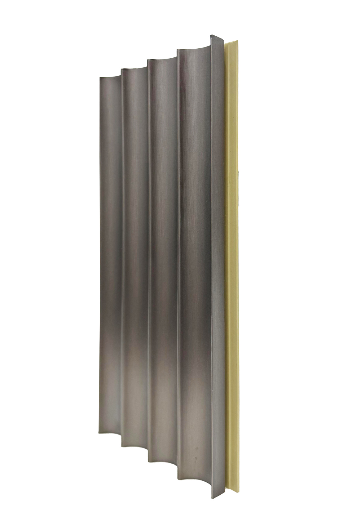 Бамбуковая панель Bonaparte рифленая Wave dark metal 2800*100*15 (1шт=0,28 кв.м.)