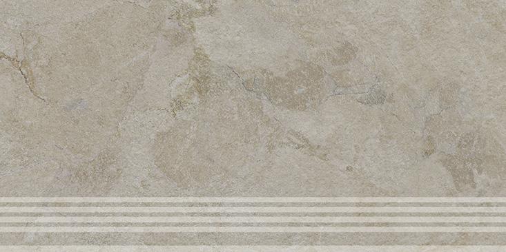 Керамическая ступень Kerama Marazzi Сплит бежевый матовый обрезной 30x60x0,8