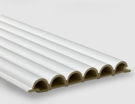 Бамбуковая панель Bonaparte рифленая Pipe white skin 2800*123*15 (1шт=0,3444 кв.м.)