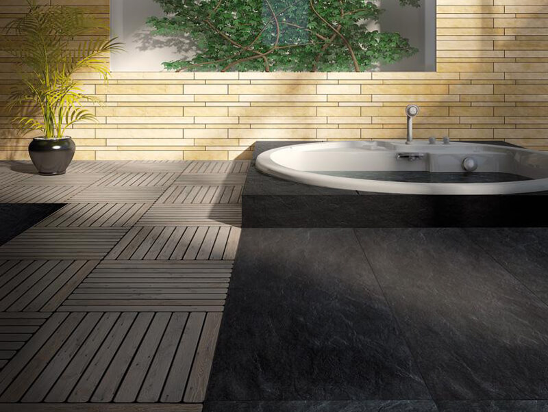 Керамический гранит Seranit RIVERSTONE BLACK MATT 60х120