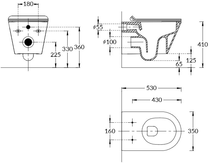 Унитаз подвесной Plaza Modern