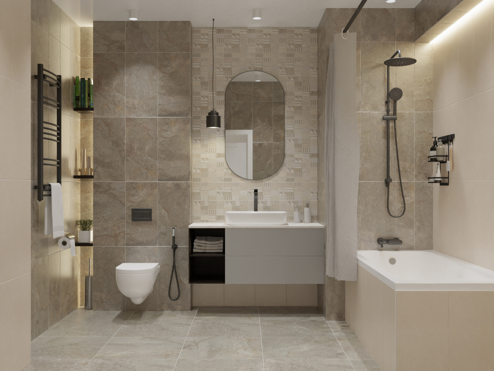 Керамический декор Azori Stone Geometria 315x630