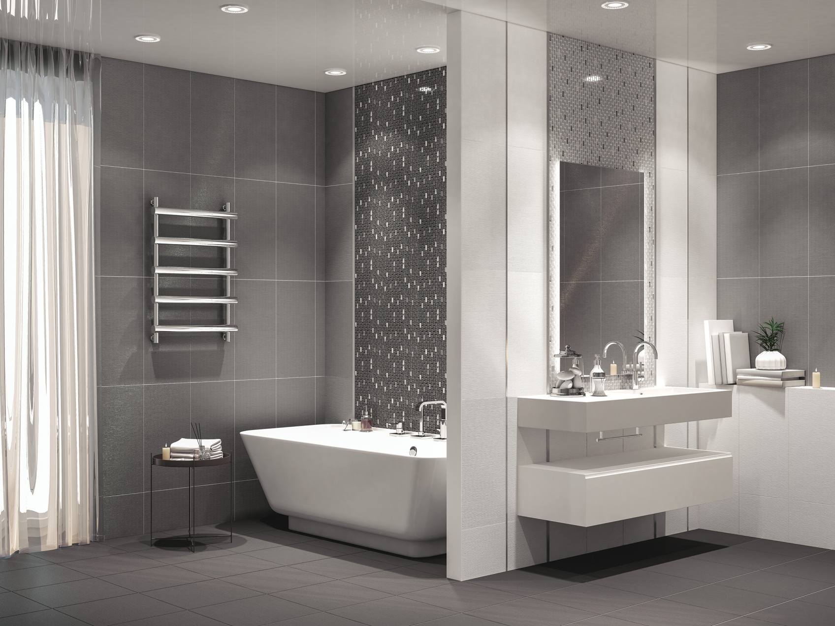 Керамическая мозаика Azori Devore Gris 30x30