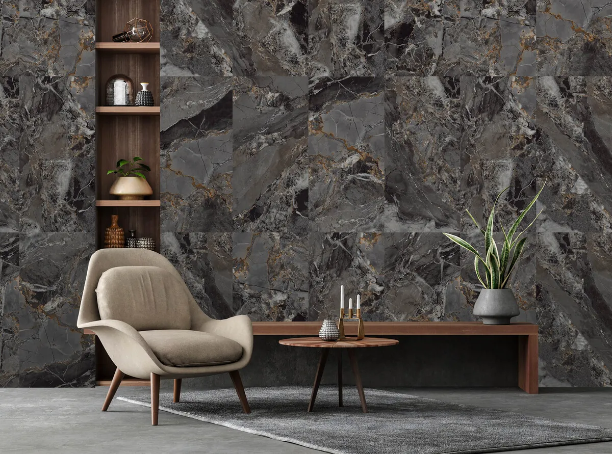 Керамический гранит Estima Marble Onlygres MOG 502 Dark Brown полированный 60х120