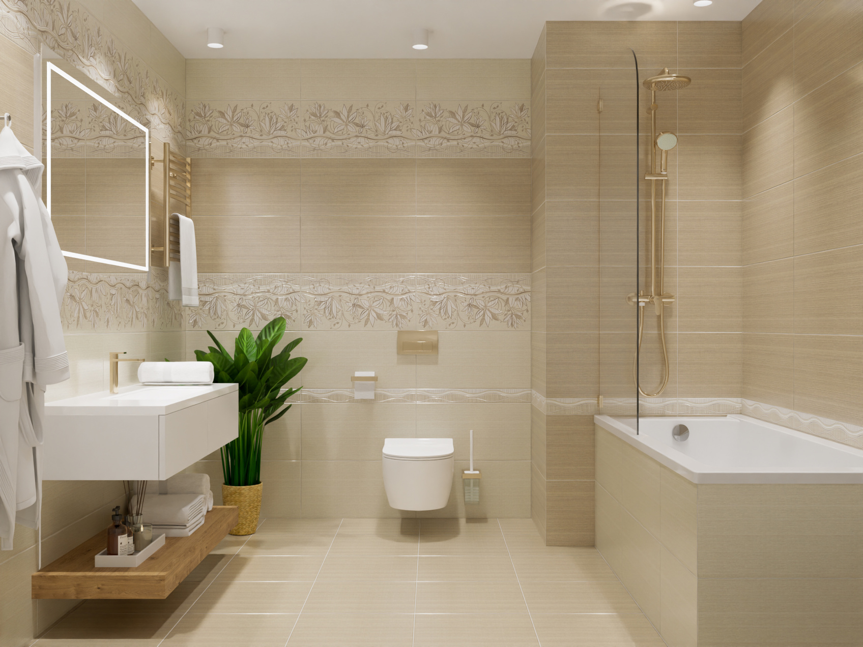 Керамический бордюр Azori Romanico Flora 63,0x7,5