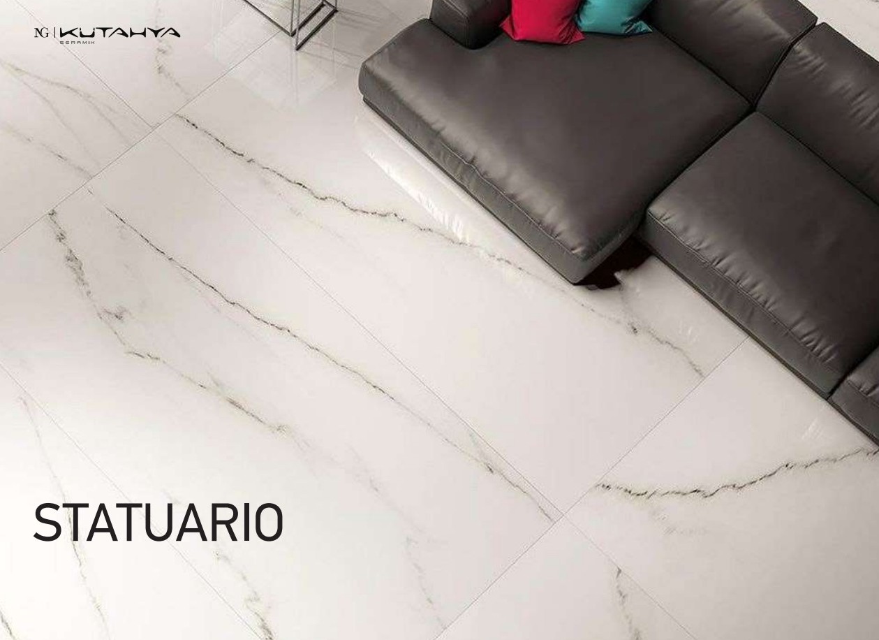 Керамический гранит Kutahya Seramik Statuario Parlak Nano 60x120