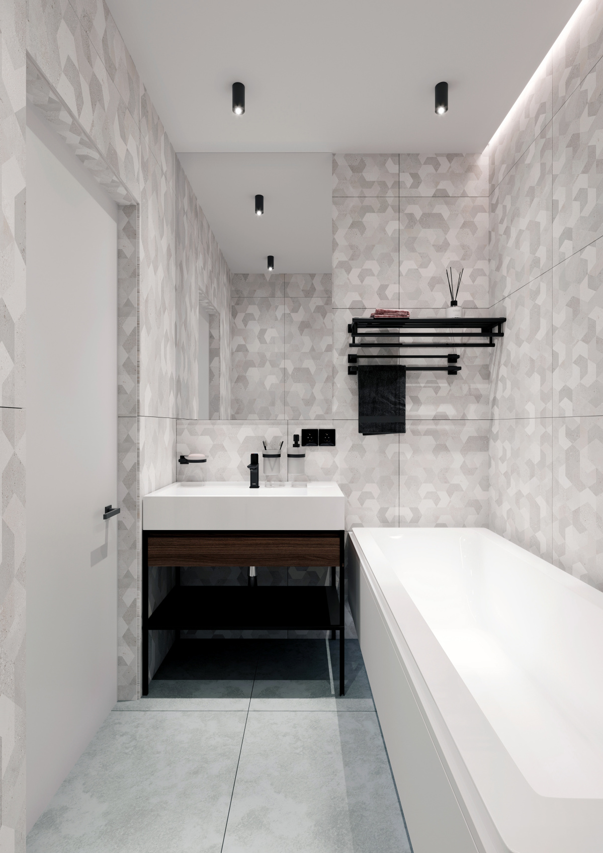 Керамический гранит DAKO Шеврон  E-5017/MR/600x600x9 ректификат