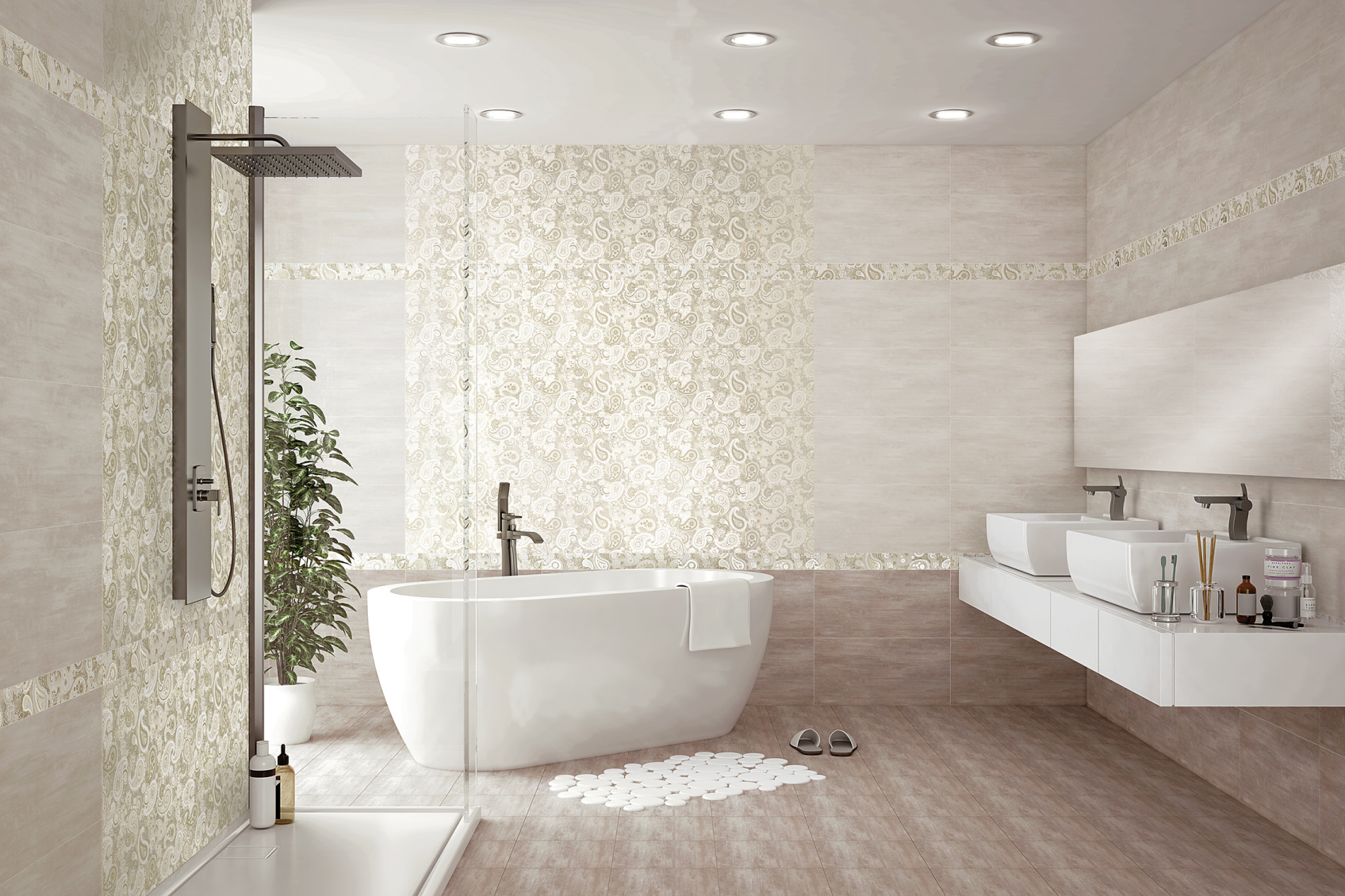 Керамическая плитка Azori Pandora Crema 315x630