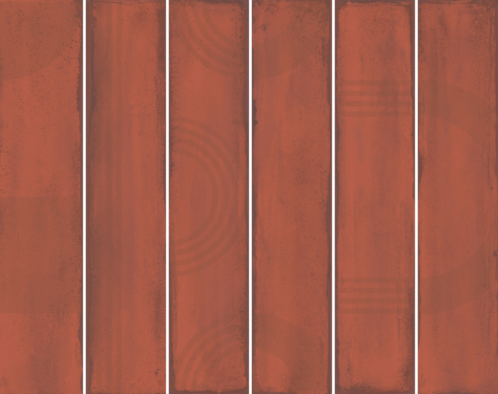 Керамическое панно Kerama Marazzi Мажорель красное глянцевое (из 6 частей 6х28.5) 36x28.5