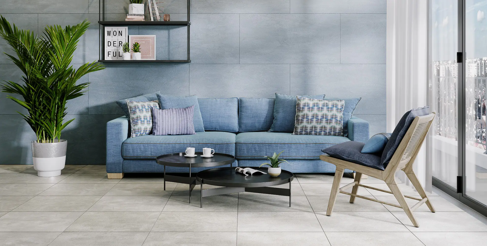 Керамический гранит Estima Spectrum SR02 Blue неполированный 60x120