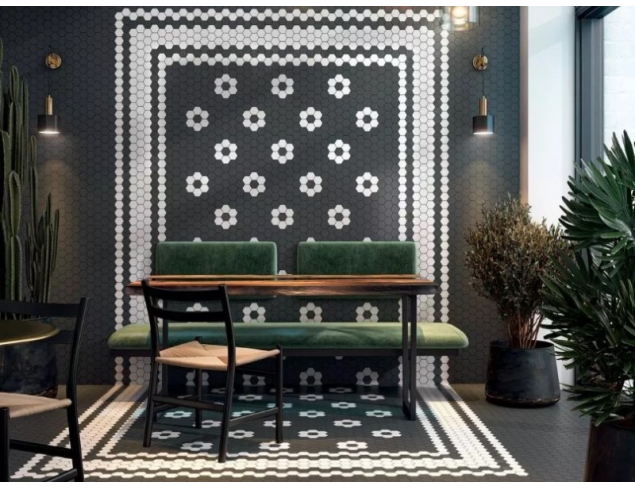 Керамическая мозайка Агуста 63001 черный натуральный 29,7x29,8 из 30 частей