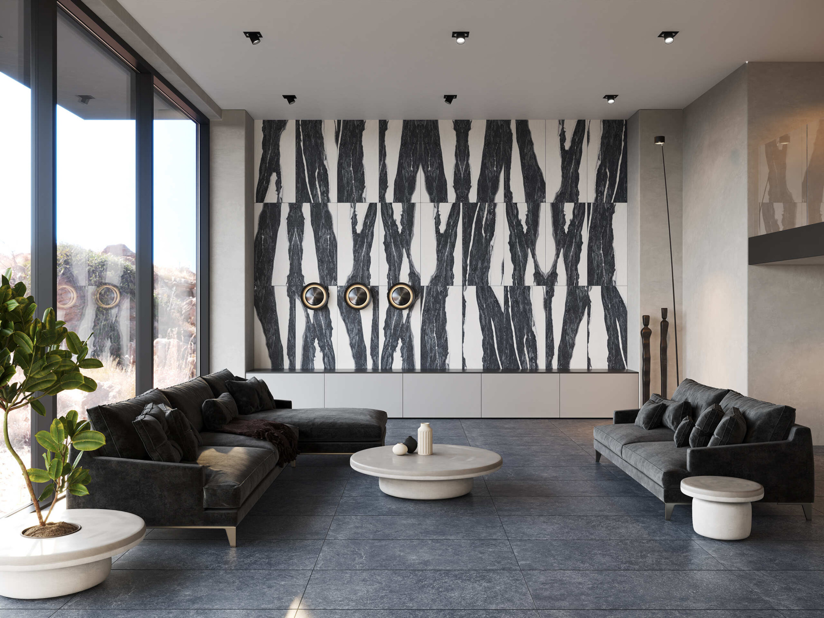 Керамический гранит Estima Exotica Stone Notturno EXS501 неполированный 60x120x9