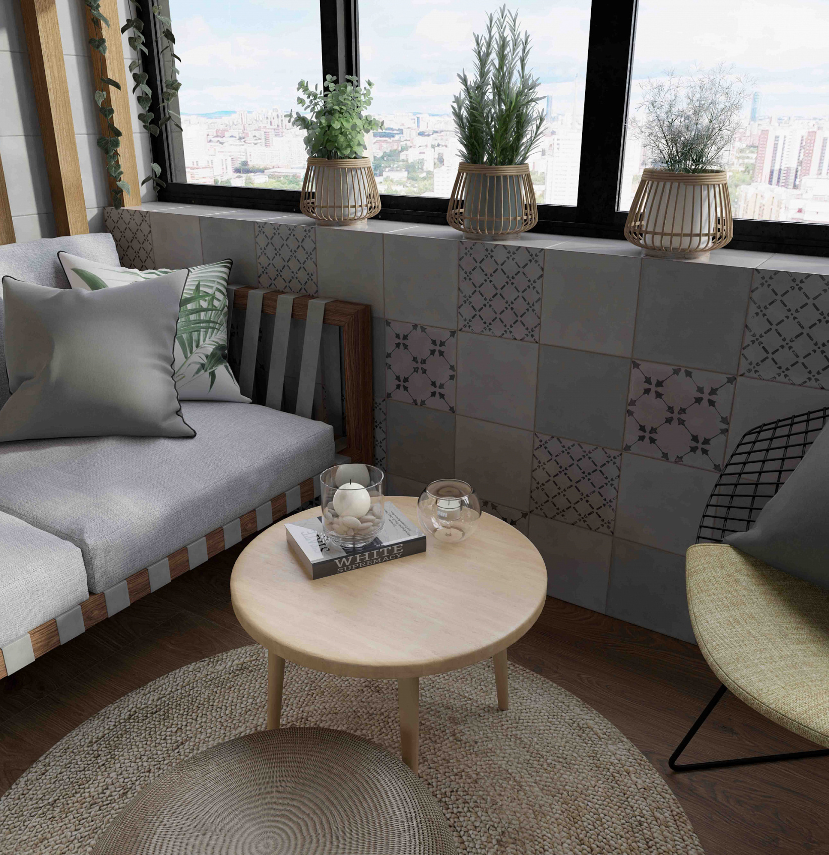 Керамическая плитка Axima Джаз орнамент матовая 20x20