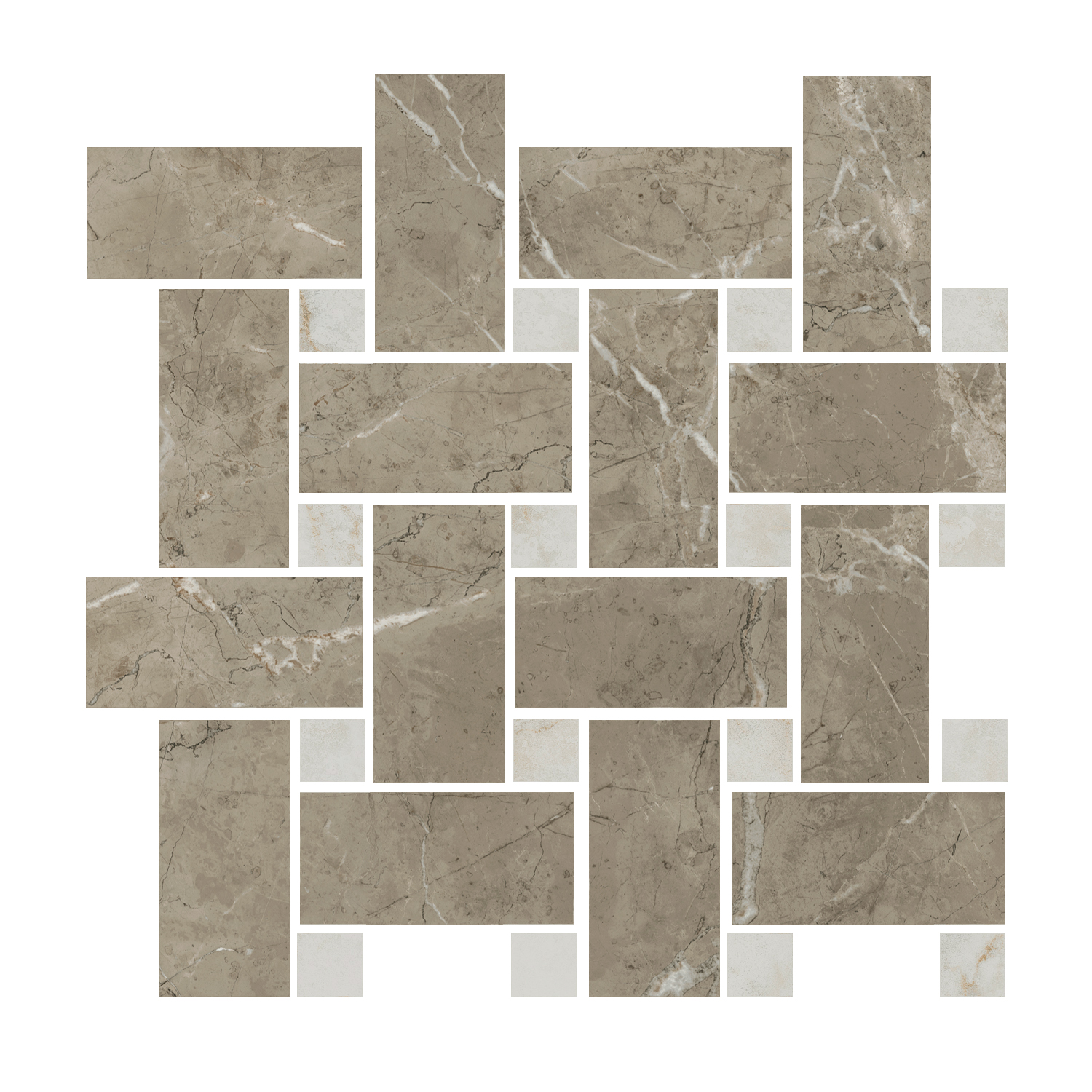 Керамический декор Kerama Marazzi Серенада T038\SG6541 бежевый темный лаппатированный мозаичный 32x32