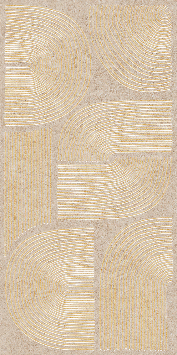Керамический декор Kerama Marazzi Руссильон бежевый матовый обрезной 30x60x0,9
