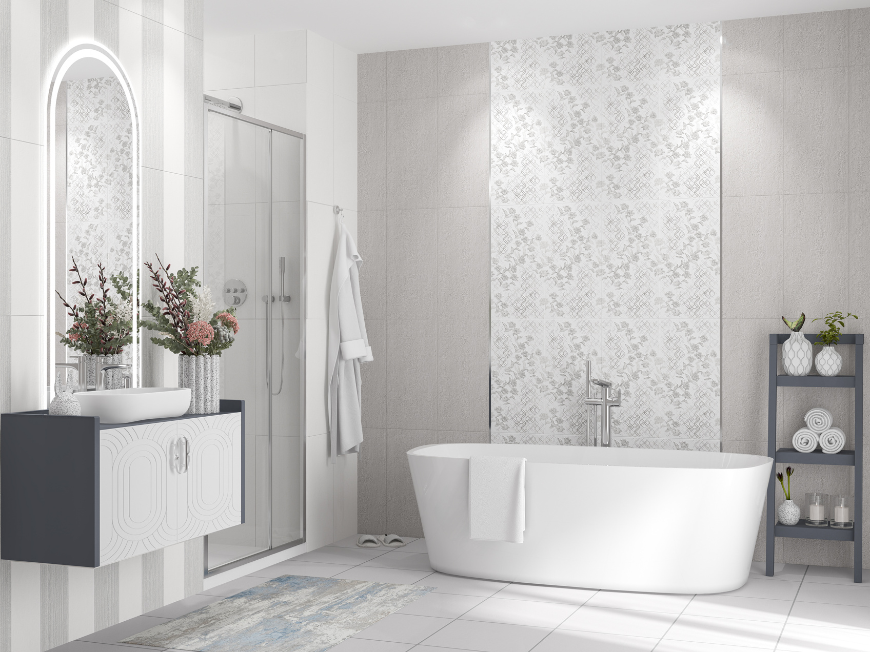 Керамическая плитка Azori Mallorca Mono Grey 315x630