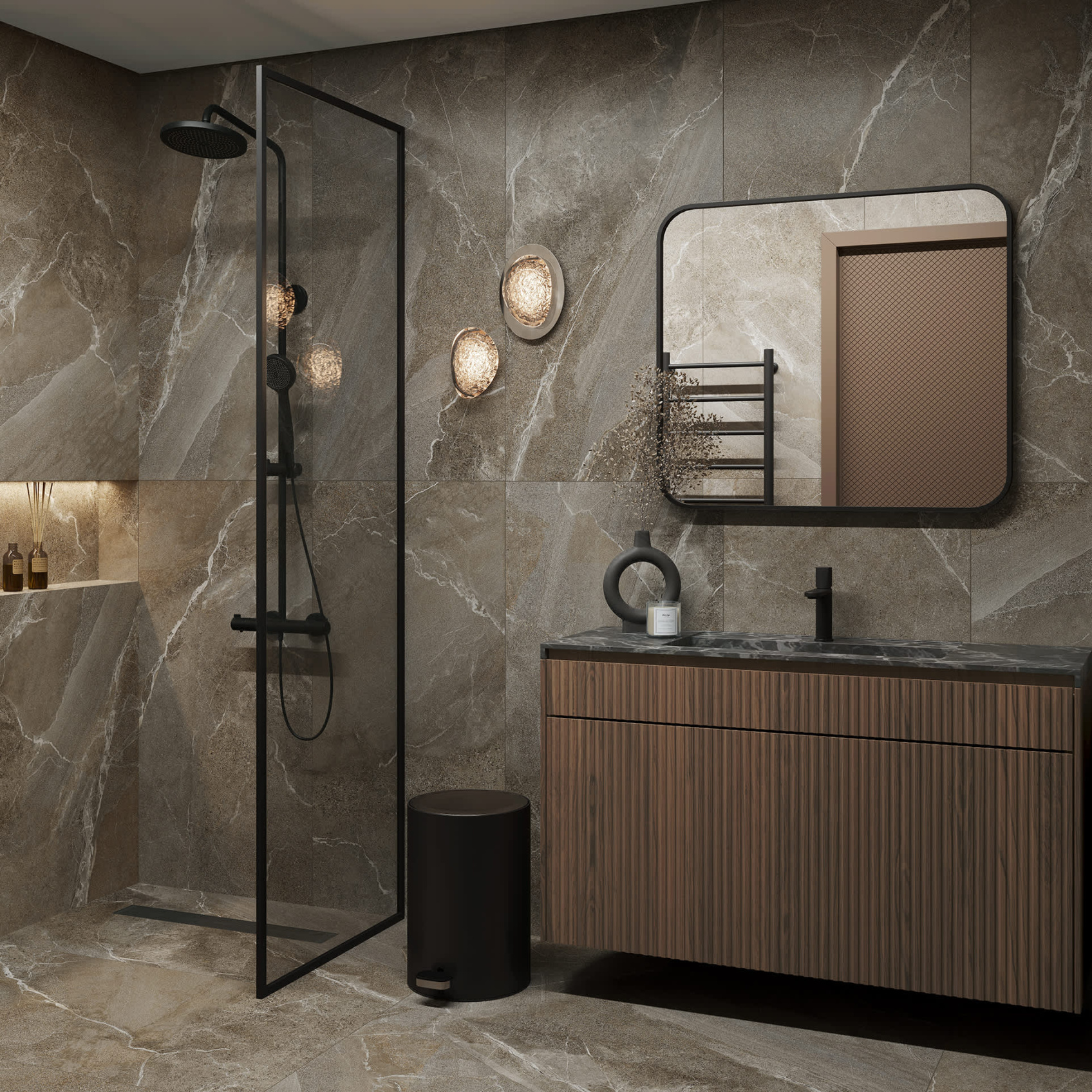 Керамический гранит Lasselsberger Ceramics Гроза 6493-0146 60х120 бежево-коричневый