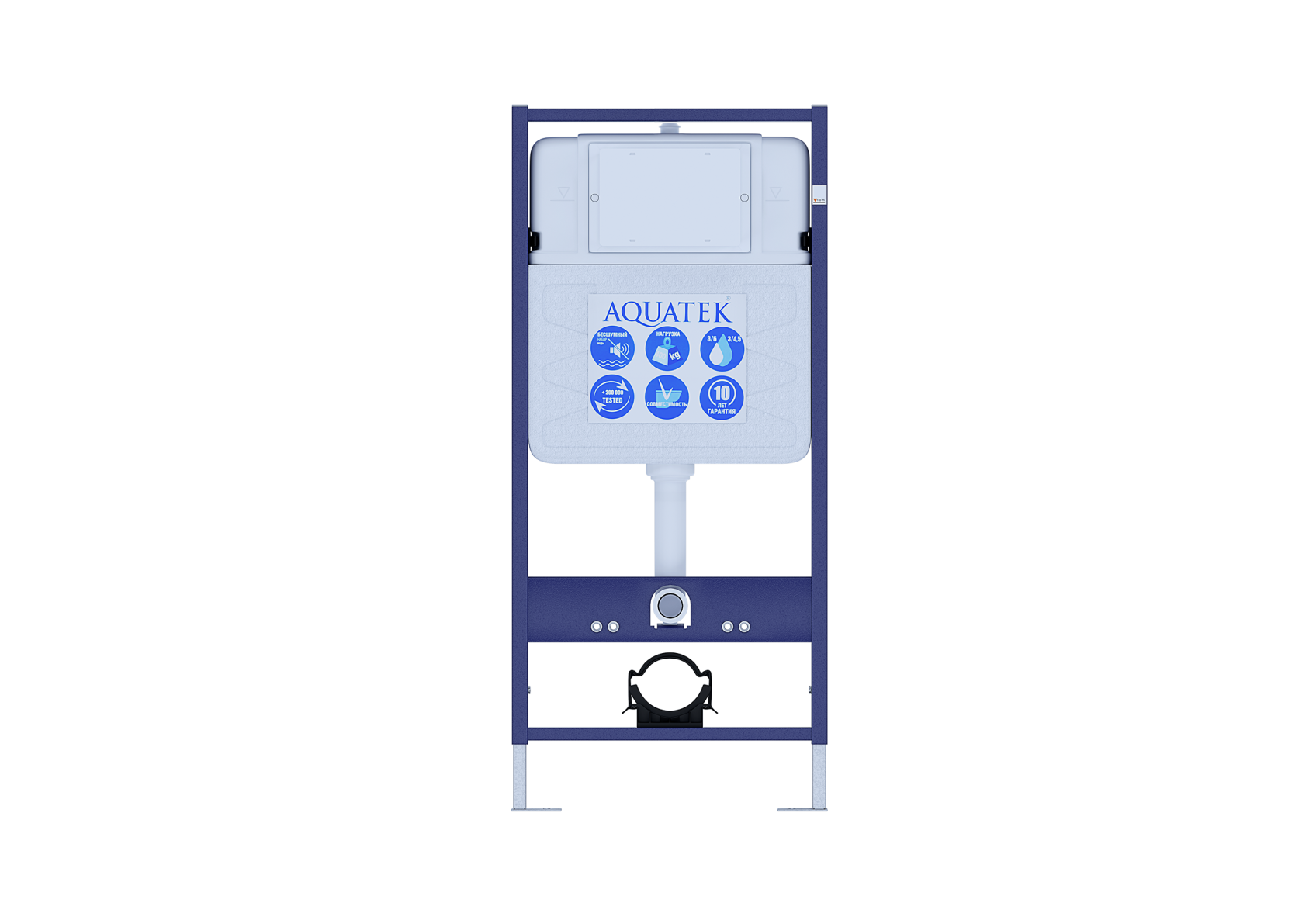 Комплект SET AQUATEK ОБЕРОН T KDI18 (унитаз + инсталляция + звукоизоляционная прокладка + крышка-сиденье soft-close + крепления к стене + панель смыва)