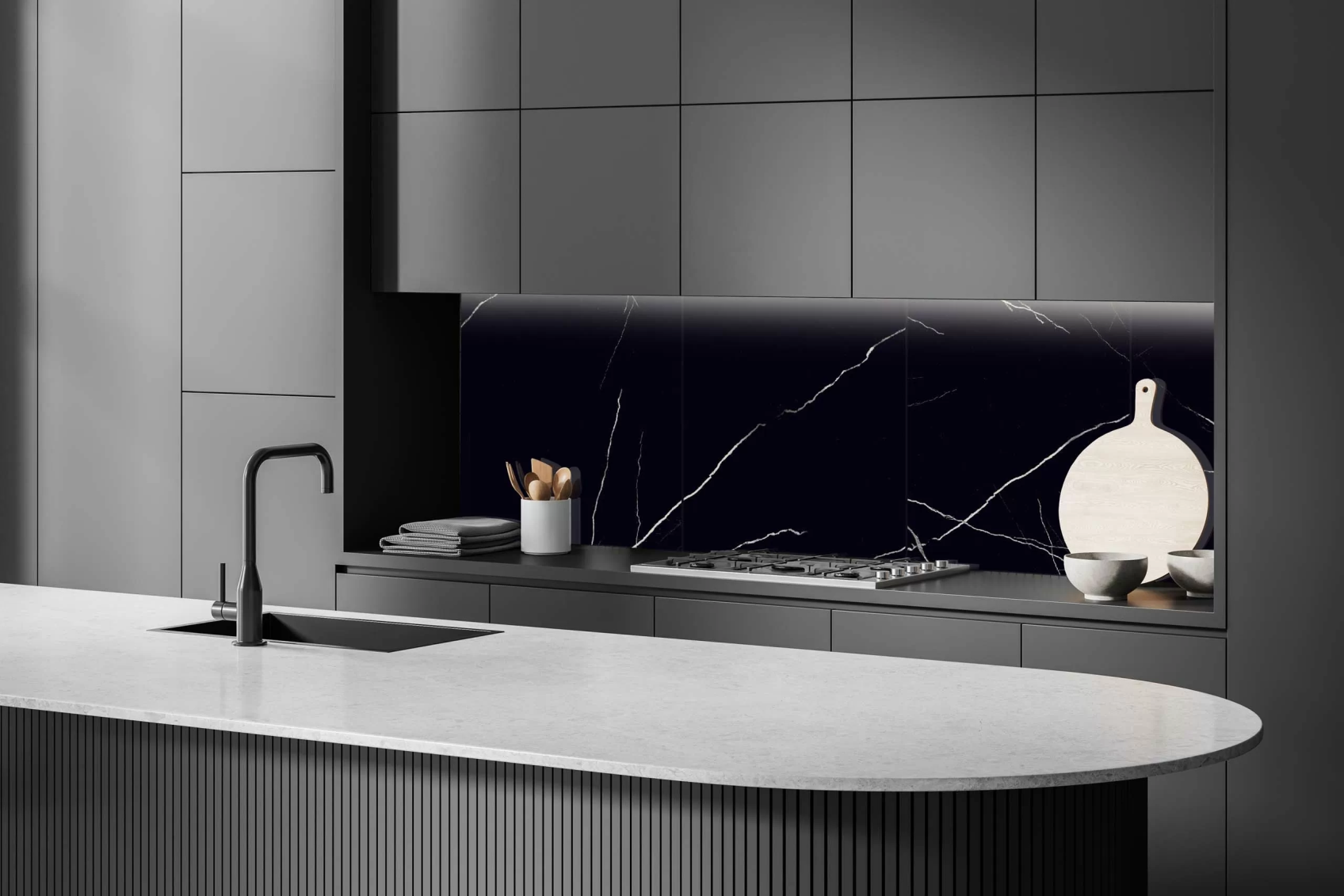 Керамический гранит Estima Marble Onlygres MOG601 Black полированный 60х120