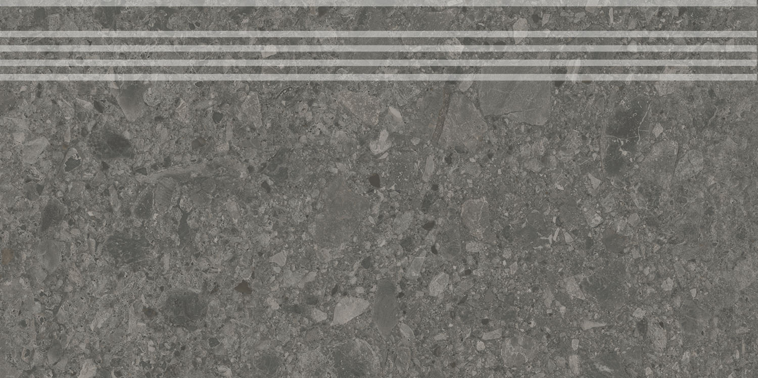 Керамическая ступень Kerama Marazzi Чеппо ди Гре антрацит матовая обрезная 30x60 в Уфе — купить с доставкой | Nova