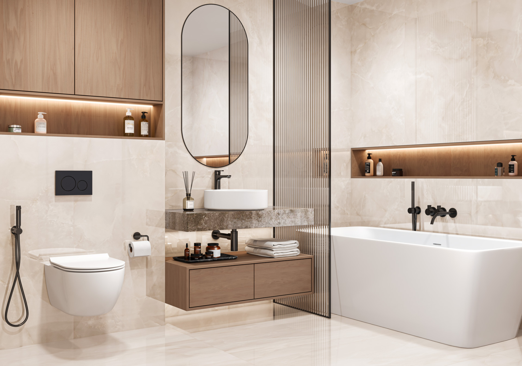 Керамический гранит New Trend Charm Onyx Crema полированный 60х120 60120CHM11P