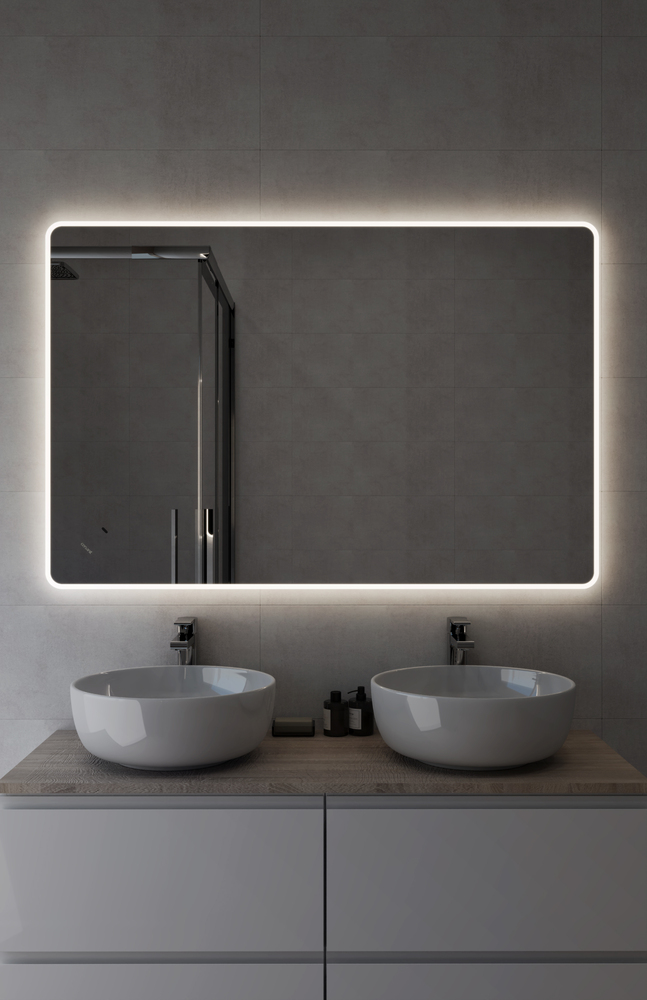 Зеркало ECLIPSE Fusion 80x120 с подсветкой прямоугольное