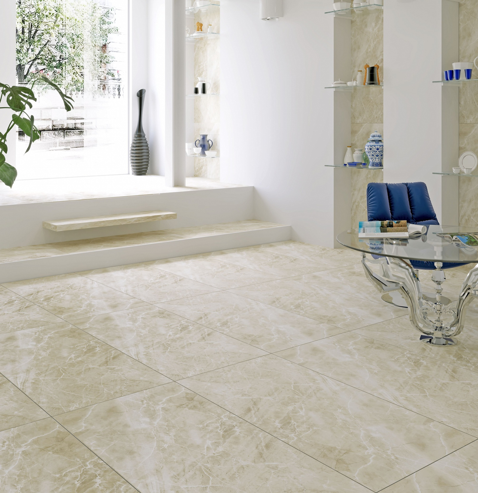 Керамический гранит Axima Delhi бежевый 60x120