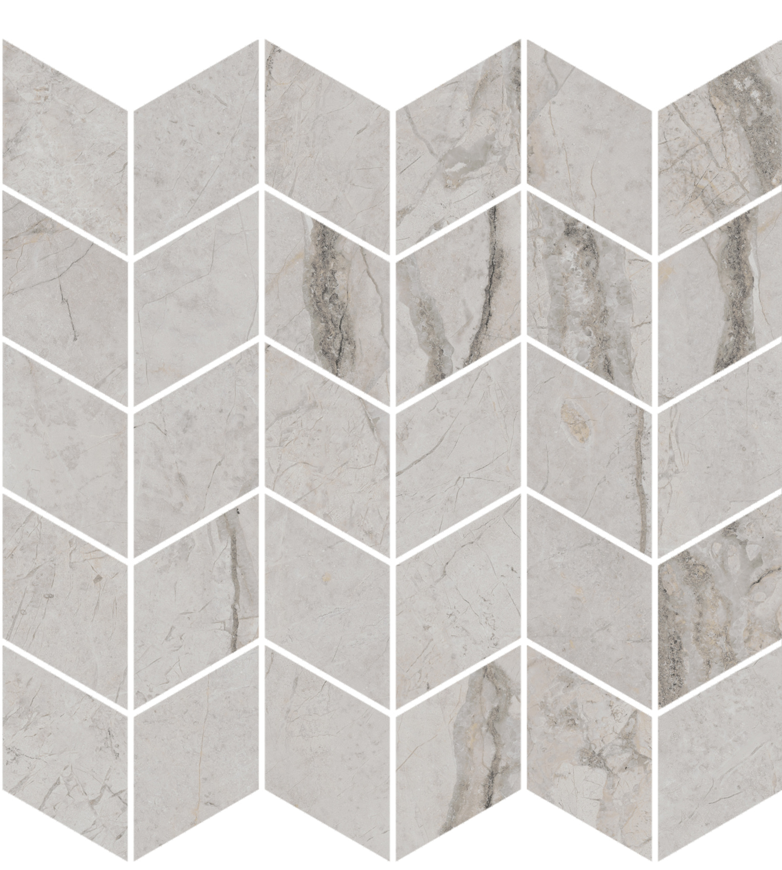 Керамический декор Kerama Marazzi Ифран мозаичный серый светлый глянцевый обрезной 30x31.2x0.9