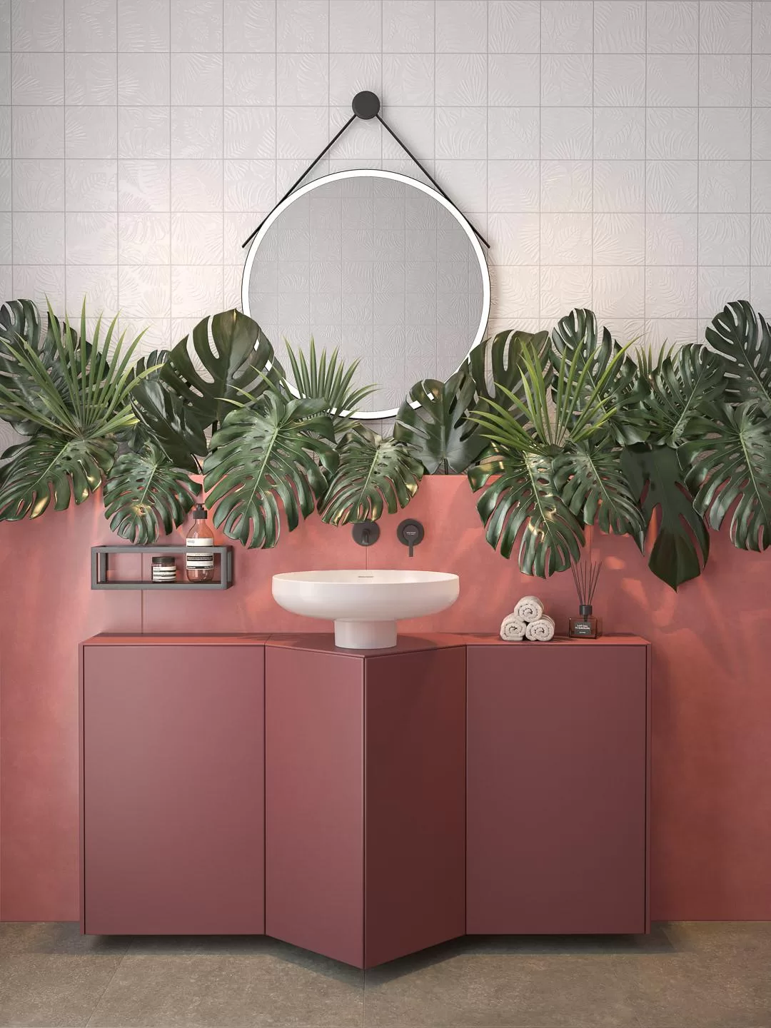 Керамический декор Kerama Marazzi Агдаль 4 белый матовый структура 15x15x0,9