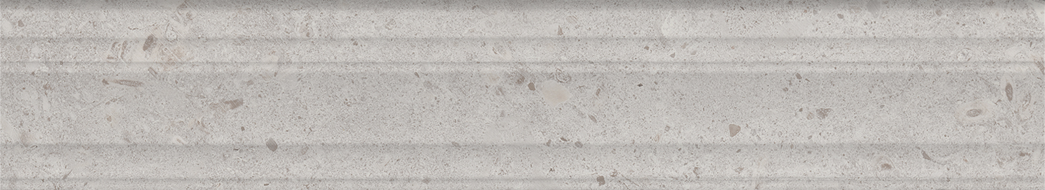 Керамический бордюр Kerama Marazzi Риккарди BLF010R серый светлый матовый структура обрезной 40x7,3