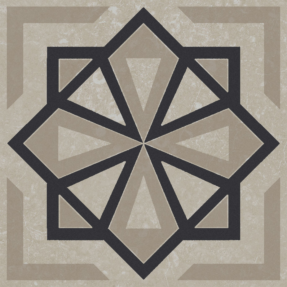 Керамический декор Kerama Marazzi Касабланка серый светлый матовый 9.8x9.8x0.7