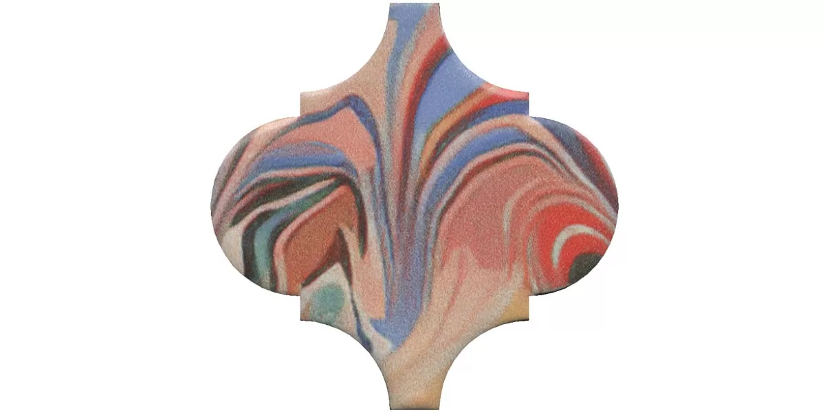 Керамический декор Kerama Marazzi Арабески Венеция красный матовый 6,5x6,5