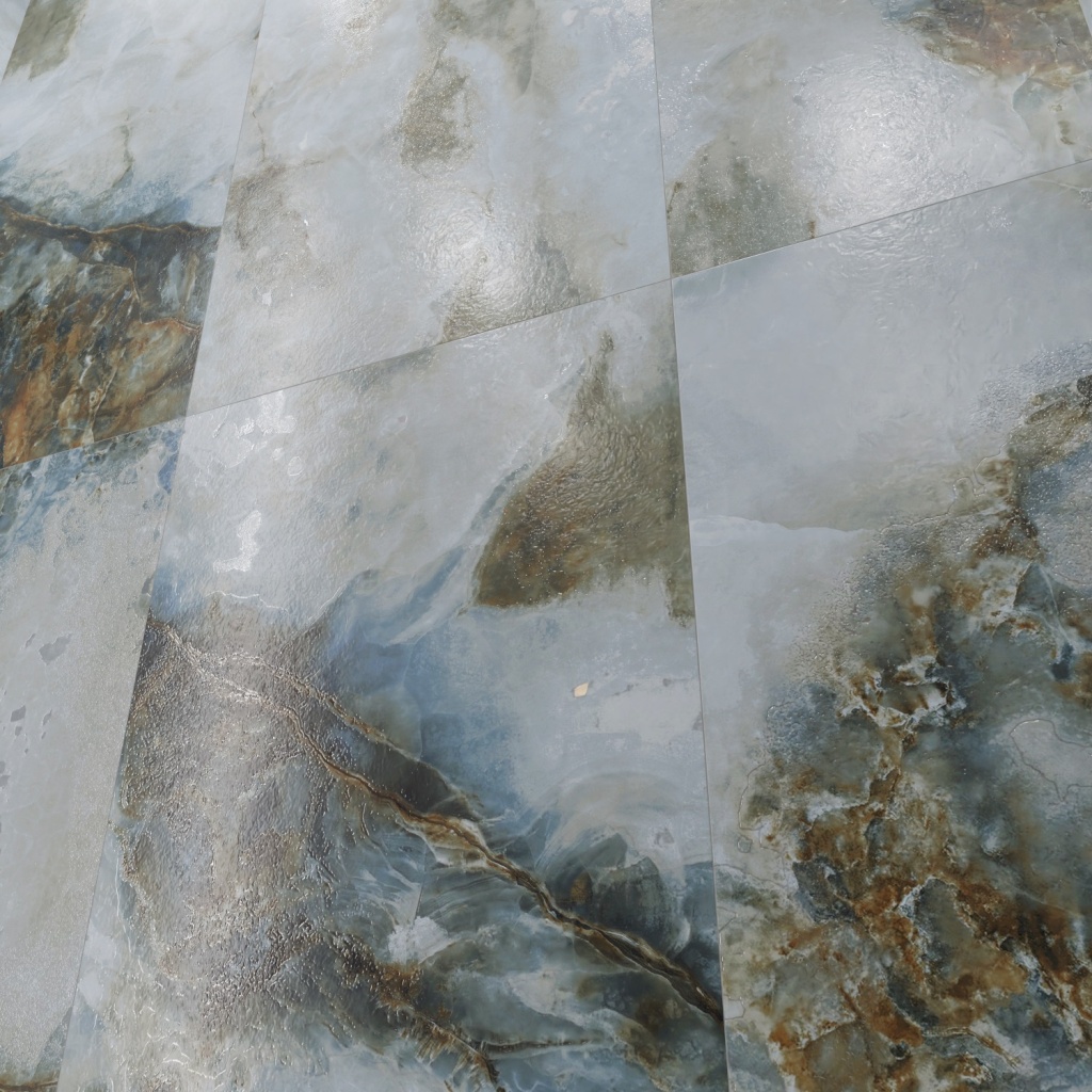 Керамический гранит Primavera Jakarta Blue punсh-carving 60x120 PC208