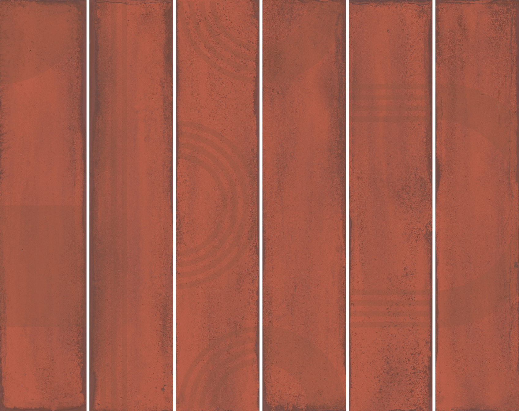 Керамическое панно Kerama Marazzi Мажорель красное глянцевое (из 6 частей 6х28.5) 36x28.5