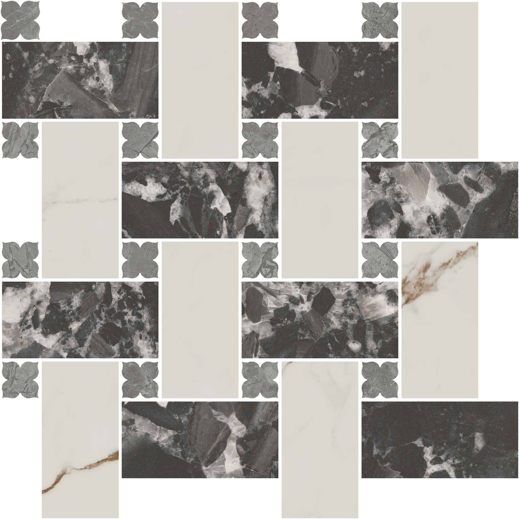 Керамический декор Kerama Marazzi Риальто 3 наборный матовый 43.5x43.5 в Уфе — купить с доставкой | Nova