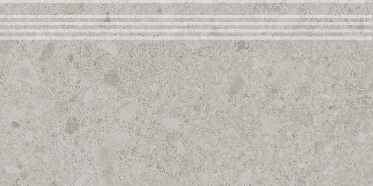 Керамическая ступень Kerama Marazzi Чеппо ди Гре серая светлая матовая обрезная 30x60 в Уфе — купить с доставкой | Nova