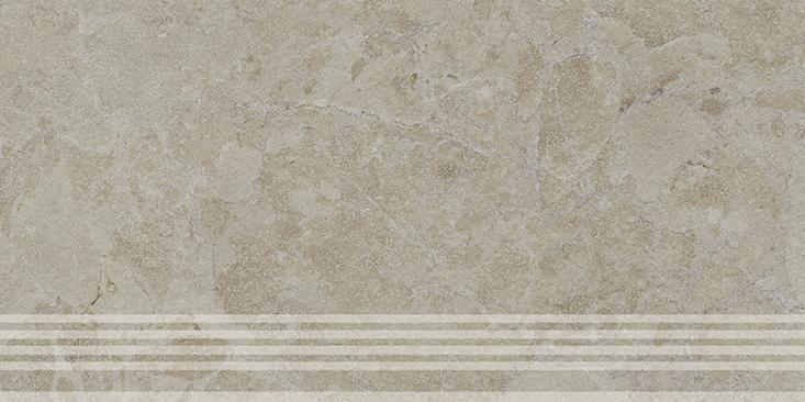 Керамическая ступень Kerama Marazzi Сплит бежевый матовый обрезной 30x60x0,8