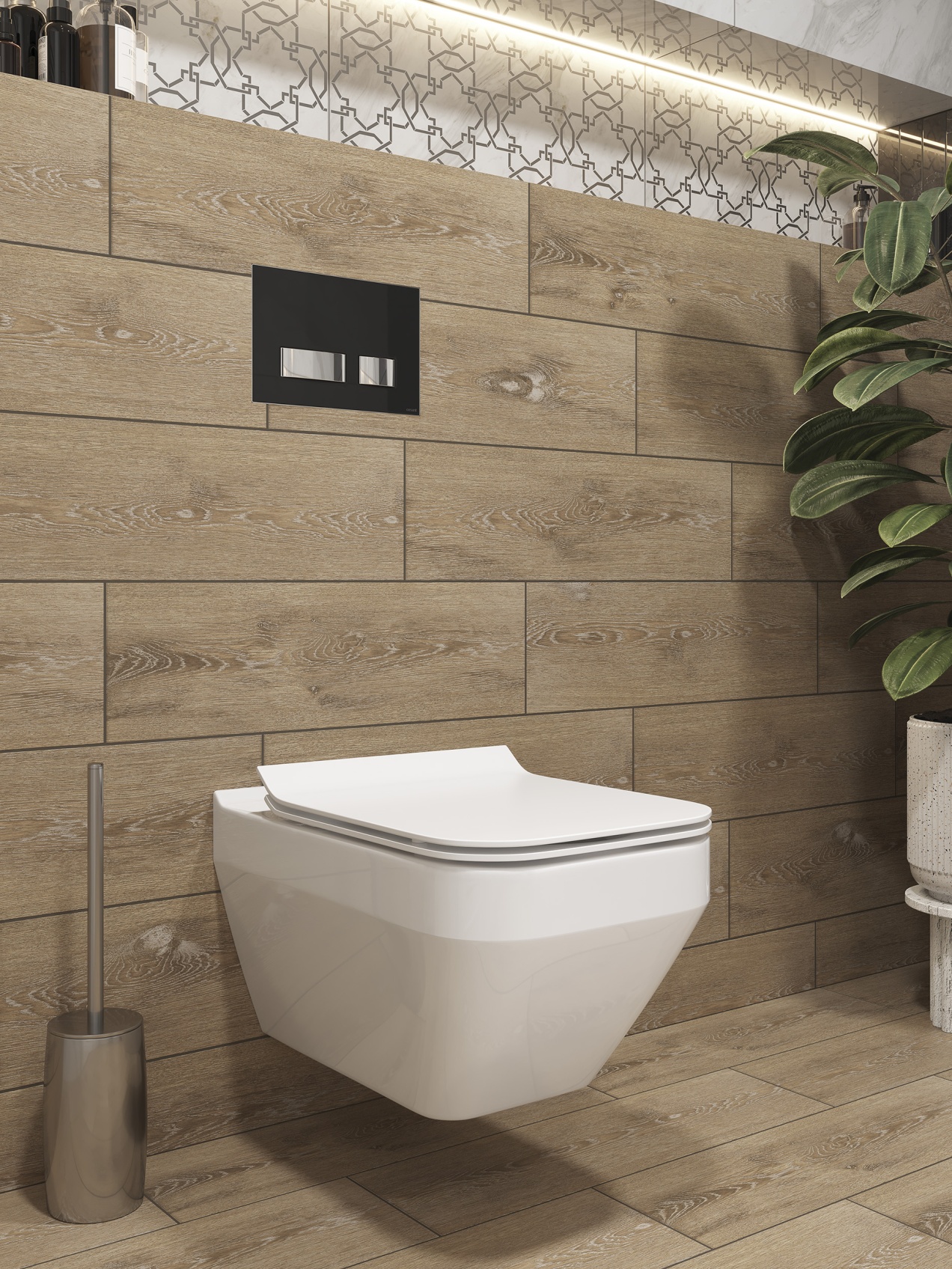 Комплект CREA SQUARE CO DPL EO slim + LINK PRO + TWINS хром глянцевый