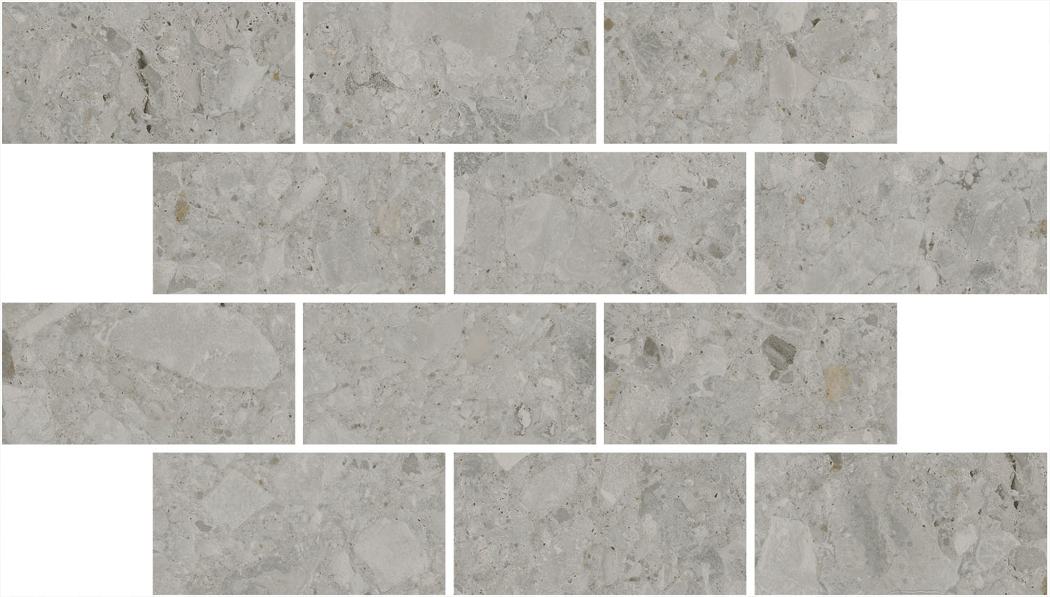 Керамическая мозаика Kerama Marazzi Чеппо ди Гре серая матовая обрезная 34,6x20 в Уфе — купить с доставкой | Nova