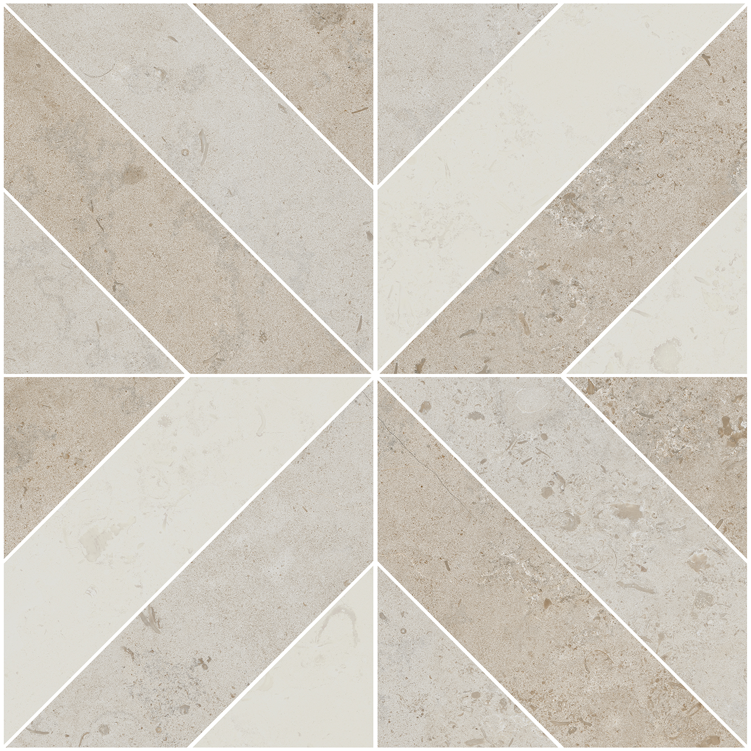 Керамический декор Про Лаймстоун ID125T бежевый матовый 60x60 (ст.арт. ID125)