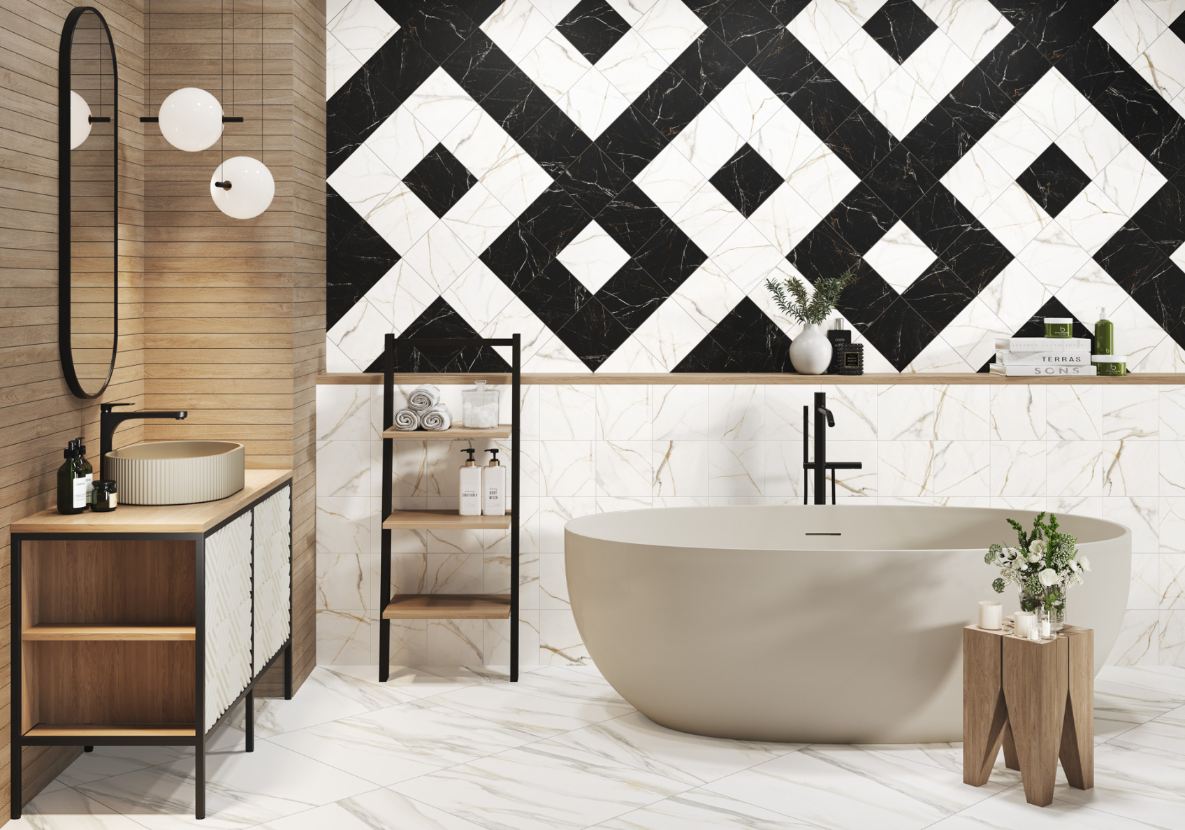Керамический гранит New Trend Design Stone Calacatta GP2020DNS00 матовый 20x20