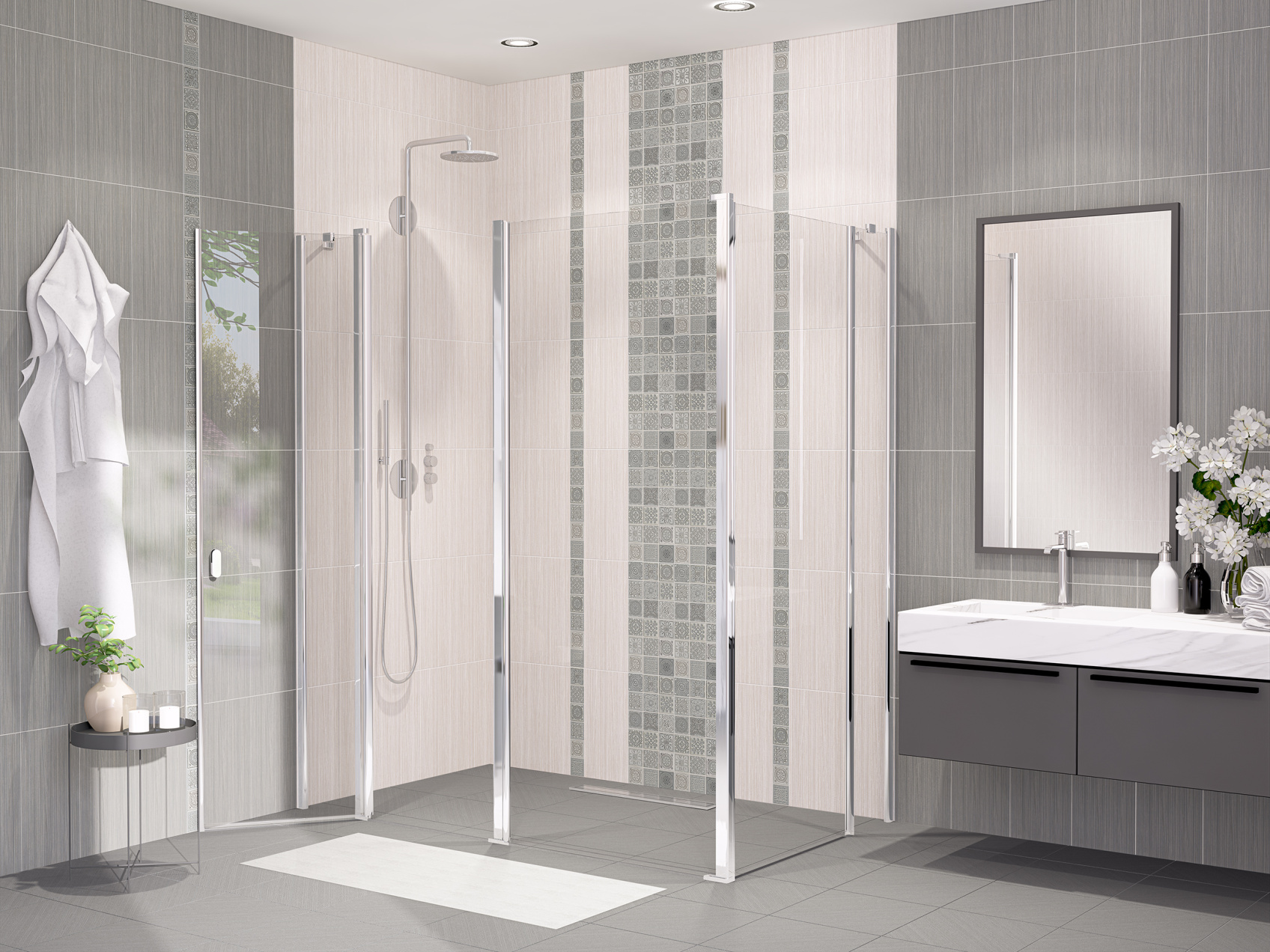 Керамическая плитка Azori Grazia Grey 20,1 х 40,5