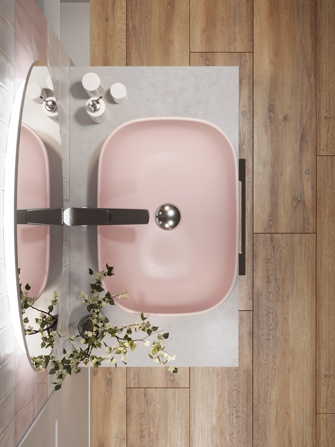 Зеркало ECLIPSE smart 80x80 в черной рамке