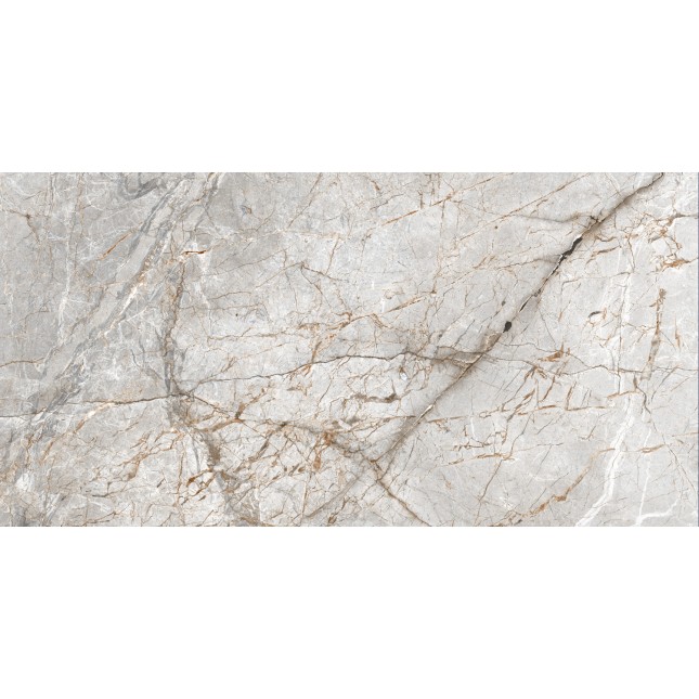 Керамический гранит Грессе Петра GRS02-15MD Серый камень серебристо бежевый 1200x600x10