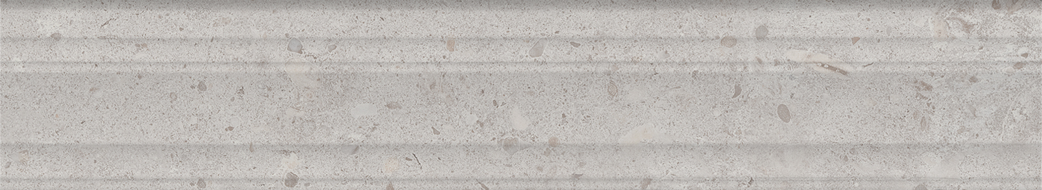 Керамический бордюр Kerama Marazzi Риккарди BLF010R серый светлый матовый структура обрезной 40x7,3