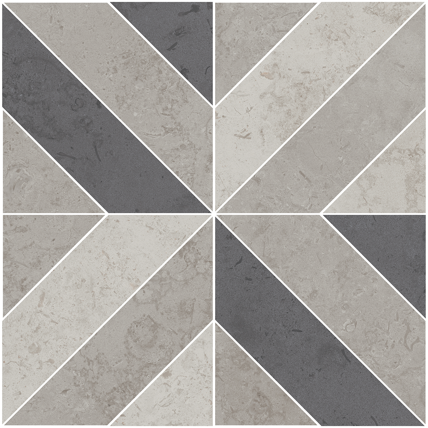 Керамический декор Про Лаймстоун ID124T серый матовый 60x60 (ст.арт.  ID124)