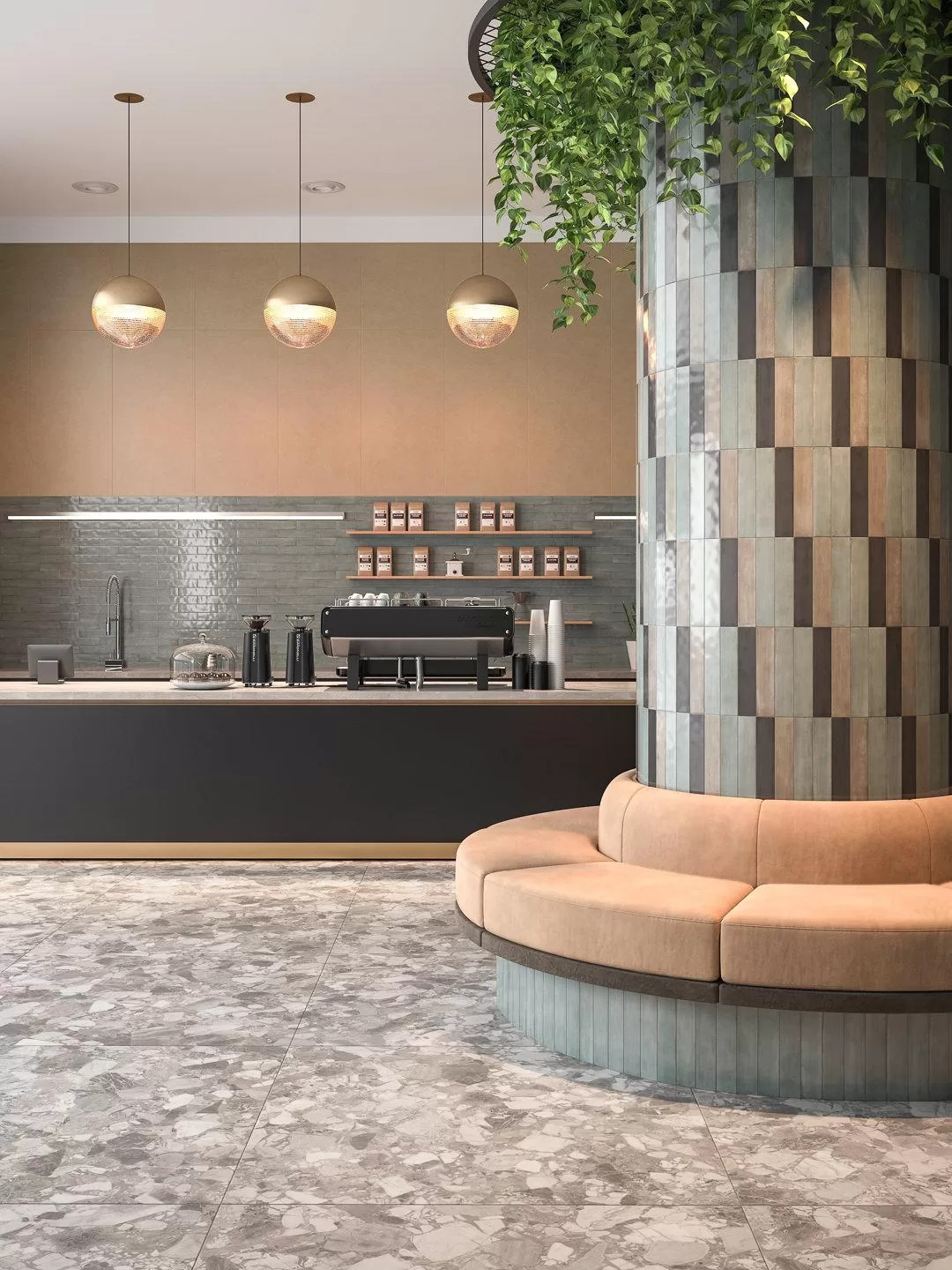 Керамическое панно Kerama Marazzi Мажорель серый глянцевое (из 6 частей 6х28.5) 36x28.5