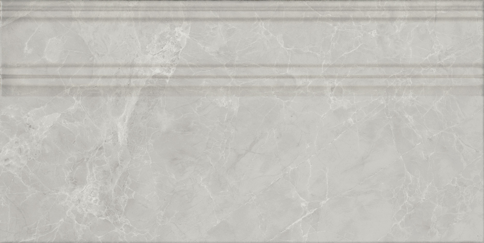 Керамический плинтус Kerama Marazzi Риальто серый светлый глянцевый обрезной 20x40 в Уфе — купить с доставкой | Nova